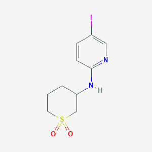 molecular formula C10H13IN2O2S B7236913 N-(1,1-dioxothian-3-yl)-5-iodopyridin-2-amine 