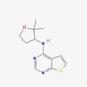 molecular formula C12H15N3OS B7237177 N-(2,2-dimethyloxolan-3-yl)thieno[2,3-d]pyrimidin-4-amine 