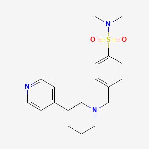 molecular formula C19H25N3O2S B7237501 N,N-dimethyl-4-[(3-pyridin-4-ylpiperidin-1-yl)methyl]benzenesulfonamide 
