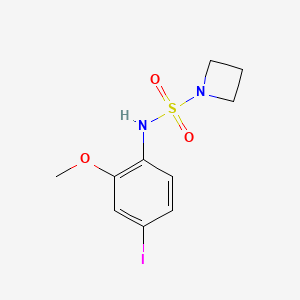 molecular formula C10H13IN2O3S B7237608 N-(4-iodo-2-methoxyphenyl)azetidine-1-sulfonamide 