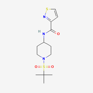 molecular formula C13H21N3O3S2 B7237676 N-(1-tert-butylsulfonylpiperidin-4-yl)-1,2-thiazole-3-carboxamide 
