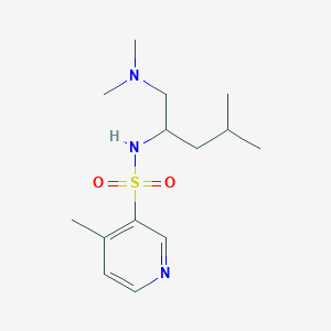 molecular formula C14H25N3O2S B7237916 N-[1-(dimethylamino)-4-methylpentan-2-yl]-4-methylpyridine-3-sulfonamide 