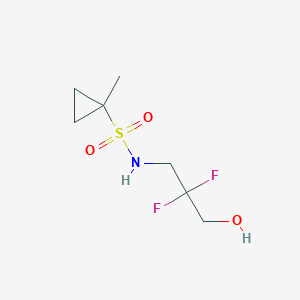 molecular formula C7H13F2NO3S B7237924 N-(2,2-difluoro-3-hydroxypropyl)-1-methylcyclopropane-1-sulfonamide 