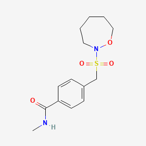 molecular formula C14H20N2O4S B7237937 N-methyl-4-(oxazepan-2-ylsulfonylmethyl)benzamide 