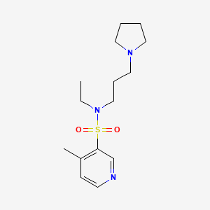 molecular formula C15H25N3O2S B7237959 N-ethyl-4-methyl-N-(3-pyrrolidin-1-ylpropyl)pyridine-3-sulfonamide 