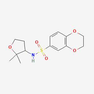 molecular formula C14H19NO5S B7238168 N-(2,2-dimethyloxolan-3-yl)-2,3-dihydro-1,4-benzodioxine-6-sulfonamide 