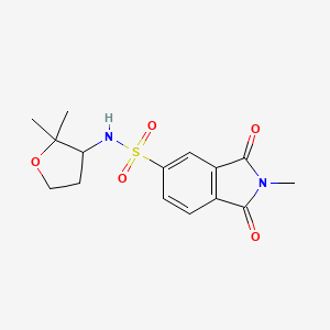 molecular formula C15H18N2O5S B7238192 N-(2,2-dimethyloxolan-3-yl)-2-methyl-1,3-dioxoisoindole-5-sulfonamide 