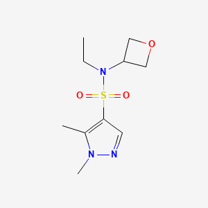 molecular formula C10H17N3O3S B7238203 N-ethyl-1,5-dimethyl-N-(oxetan-3-yl)pyrazole-4-sulfonamide 