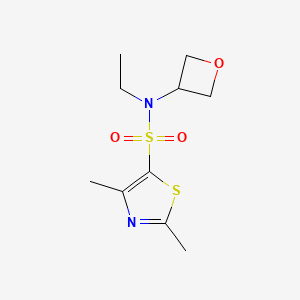molecular formula C10H16N2O3S2 B7238206 N-ethyl-2,4-dimethyl-N-(oxetan-3-yl)-1,3-thiazole-5-sulfonamide 
