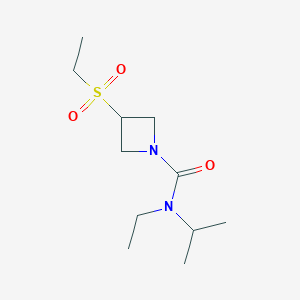 molecular formula C11H22N2O3S B7238300 N-ethyl-3-ethylsulfonyl-N-propan-2-ylazetidine-1-carboxamide 