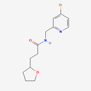 molecular formula C13H17BrN2O2 B7238463 N-[(4-bromopyridin-2-yl)methyl]-3-(oxolan-2-yl)propanamide 