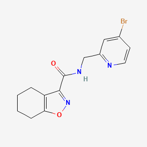 molecular formula C14H14BrN3O2 B7238481 N-[(4-bromopyridin-2-yl)methyl]-4,5,6,7-tetrahydro-1,2-benzoxazole-3-carboxamide 