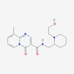 molecular formula C18H24N4O3 B7238627 N-[[1-(2-hydroxyethyl)piperidin-2-yl]methyl]-9-methyl-4-oxopyrido[1,2-a]pyrimidine-3-carboxamide 
