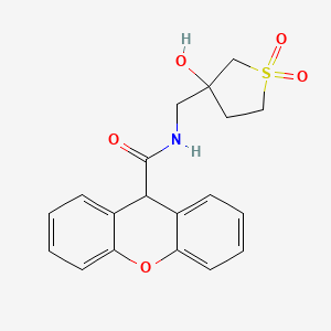 molecular formula C19H19NO5S B7238704 N-[(3-hydroxy-1,1-dioxothiolan-3-yl)methyl]-9H-xanthene-9-carboxamide 