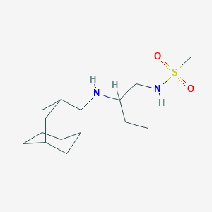 molecular formula C15H28N2O2S B7239025 N-[2-(2-adamantylamino)butyl]methanesulfonamide 
