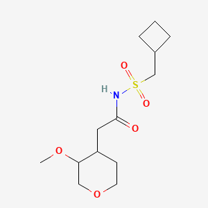 molecular formula C13H23NO5S B7239078 N-(cyclobutylmethylsulfonyl)-2-(3-methoxyoxan-4-yl)acetamide 