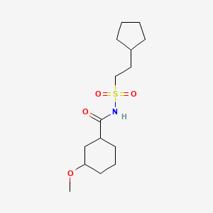 molecular formula C15H27NO4S B7239299 N-(2-cyclopentylethylsulfonyl)-3-methoxycyclohexane-1-carboxamide 