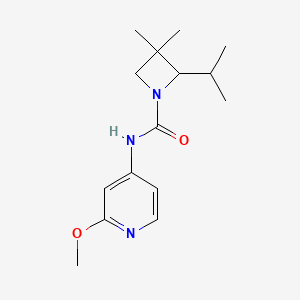 molecular formula C15H23N3O2 B7239415 N-(2-methoxypyridin-4-yl)-3,3-dimethyl-2-propan-2-ylazetidine-1-carboxamide 