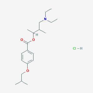 molecular formula C20H34ClNO3 B072395 3-(Diethylamino)-1,2-dimethylpropyl 4-(2-methylpropoxy)benzoate hydrochloride CAS No. 1510-29-8