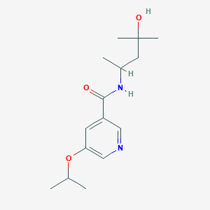 molecular formula C15H24N2O3 B7239684 N-(4-hydroxy-4-methylpentan-2-yl)-5-propan-2-yloxypyridine-3-carboxamide 
