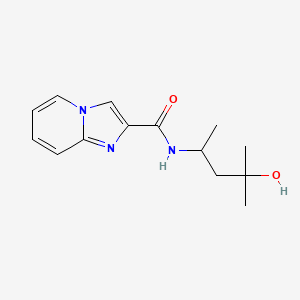 molecular formula C14H19N3O2 B7239692 N-(4-hydroxy-4-methylpentan-2-yl)imidazo[1,2-a]pyridine-2-carboxamide 