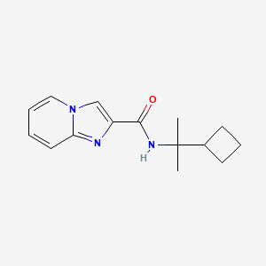 molecular formula C15H19N3O B7239717 N-(2-cyclobutylpropan-2-yl)imidazo[1,2-a]pyridine-2-carboxamide 