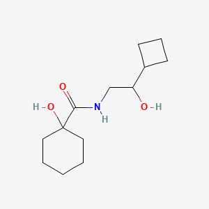 molecular formula C13H23NO3 B7239941 N-(2-cyclobutyl-2-hydroxyethyl)-1-hydroxycyclohexane-1-carboxamide 