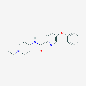 molecular formula C20H25N3O2 B7240249 N-(1-ethylpiperidin-4-yl)-5-(3-methylphenoxy)pyridine-2-carboxamide 