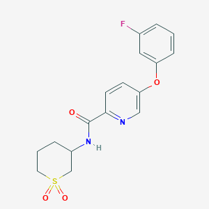 molecular formula C17H17FN2O4S B7240314 N-(1,1-dioxothian-3-yl)-5-(3-fluorophenoxy)pyridine-2-carboxamide 