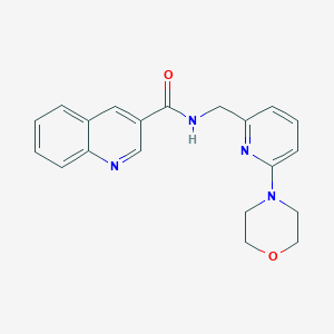 molecular formula C20H20N4O2 B7240372 N-[(6-morpholin-4-ylpyridin-2-yl)methyl]quinoline-3-carboxamide 