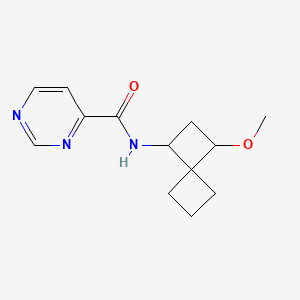 molecular formula C13H17N3O2 B7240484 N-(3-methoxyspiro[3.3]heptan-1-yl)pyrimidine-4-carboxamide 