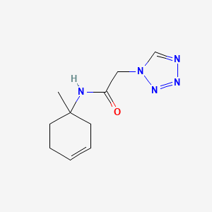 molecular formula C10H15N5O B7240534 N-(1-methylcyclohex-3-en-1-yl)-2-(tetrazol-1-yl)acetamide 
