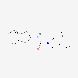 molecular formula C17H24N2O B7240602 N-(2,3-dihydro-1H-inden-2-yl)-3,3-diethylazetidine-1-carboxamide 