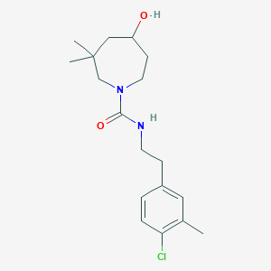 molecular formula C18H27ClN2O2 B7240616 N-[2-(4-chloro-3-methylphenyl)ethyl]-5-hydroxy-3,3-dimethylazepane-1-carboxamide 