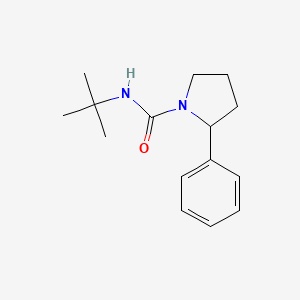 molecular formula C15H22N2O B7240630 N-tert-butyl-2-phenylpyrrolidine-1-carboxamide 