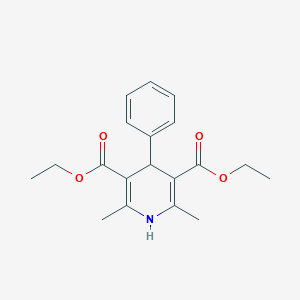 molecular formula C19H23NO4 B072407 Diethyl 2,6-dimethyl-4-phenyl-1,4-dihydropyridine-3,5-dicarboxylate CAS No. 1165-06-6