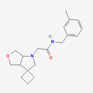 molecular formula C19H26N2O2 B7240913 N-[(3-methylphenyl)methyl]-2-spiro[3a,4,6,6a-tetrahydro-2H-furo[3,4-b]pyrrole-3,1'-cyclobutane]-1-ylacetamide 
