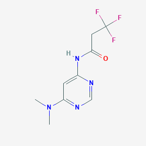molecular formula C9H11F3N4O B7241001 N-[6-(dimethylamino)pyrimidin-4-yl]-3,3,3-trifluoropropanamide 