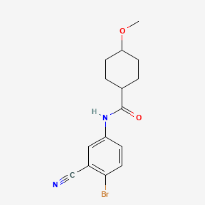 molecular formula C15H17BrN2O2 B7241098 N-(4-bromo-3-cyanophenyl)-4-methoxycyclohexane-1-carboxamide 