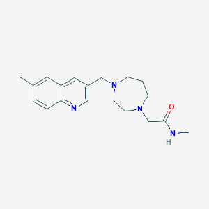 molecular formula C19H26N4O B7241170 N-methyl-2-[4-[(6-methylquinolin-3-yl)methyl]-1,4-diazepan-1-yl]acetamide 