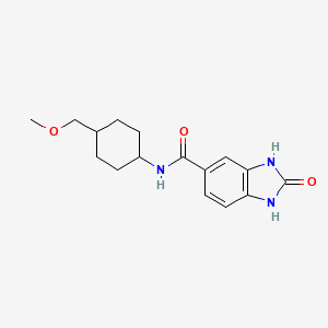 molecular formula C16H21N3O3 B7241674 N-[4-(methoxymethyl)cyclohexyl]-2-oxo-1,3-dihydrobenzimidazole-5-carboxamide 