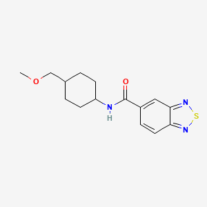 molecular formula C15H19N3O2S B7241682 N-[4-(methoxymethyl)cyclohexyl]-2,1,3-benzothiadiazole-5-carboxamide 