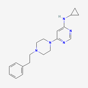 molecular formula C19H25N5 B7242008 N-cyclopropyl-6-[4-(2-phenylethyl)piperazin-1-yl]pyrimidin-4-amine 