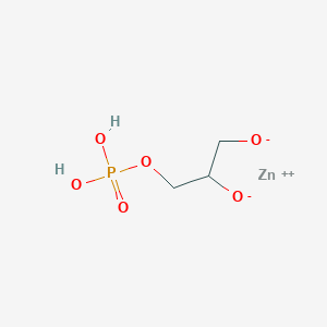 molecular formula C3H7O6PZn B072421 Zinc glycerol phosphate CAS No. 1300-26-1