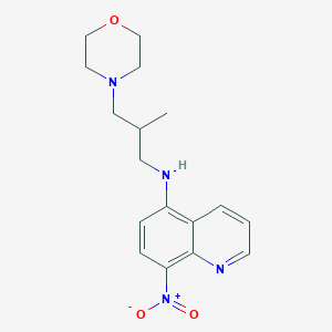 molecular formula C17H22N4O3 B7242100 N-(2-methyl-3-morpholin-4-ylpropyl)-8-nitroquinolin-5-amine 