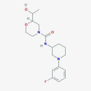 molecular formula C18H26FN3O3 B7242169 N-[1-(3-fluorophenyl)piperidin-3-yl]-2-(1-hydroxyethyl)morpholine-4-carboxamide 