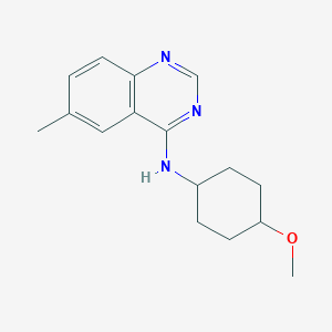 molecular formula C16H21N3O B7242223 N-(4-methoxycyclohexyl)-6-methylquinazolin-4-amine 