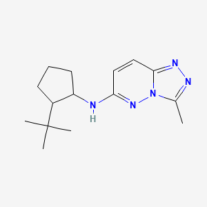 molecular formula C15H23N5 B7242285 N-(2-tert-butylcyclopentyl)-3-methyl-[1,2,4]triazolo[4,3-b]pyridazin-6-amine 