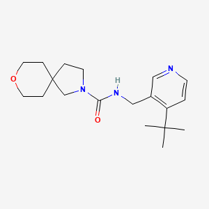 molecular formula C19H29N3O2 B7242355 N-[(4-tert-butylpyridin-3-yl)methyl]-8-oxa-2-azaspiro[4.5]decane-2-carboxamide 