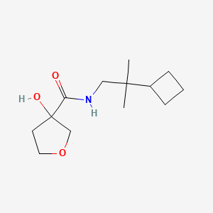 molecular formula C13H23NO3 B7242375 N-(2-cyclobutyl-2-methylpropyl)-3-hydroxyoxolane-3-carboxamide 
